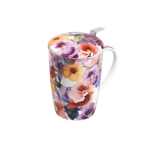 Mug Super Jumbo Viola Flower - Tea Shop Brasil