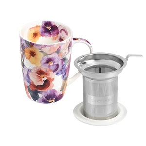 Mug Super Jumbo Viola Flower - Tea Shop Brasil