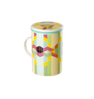 Caneca de Porcelana Mug Classic Geometric - Tea Shop