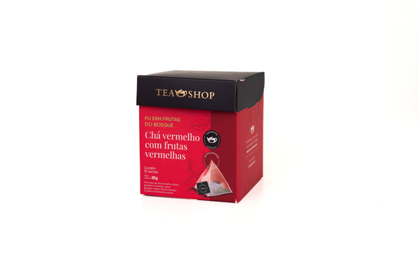 Pu Erh Frutas Do Bosque - Caixa Sachês Piramidais (10 Saches) - Tea Shop Brasil