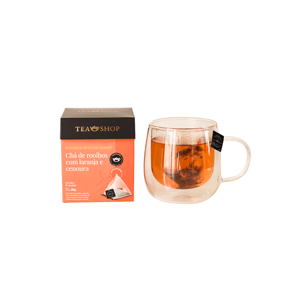 Rooibos African Sunset - Caixa Sachês Piramidais - Tea Shop Brasil