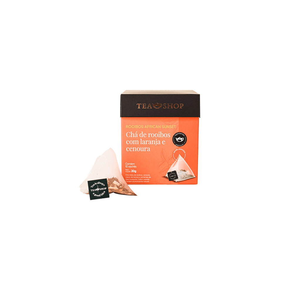 Rooibos African Sunset - Caixa Sachês Piramidais - Tea Shop Brasil