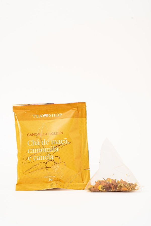 Sachê Piramidal Individual - Camomila Golden - Tea Shop Brasil