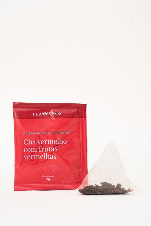 Sachê Piramidal Individual - Pu Erh Frutas Do Bosque - Tea Shop Brasil