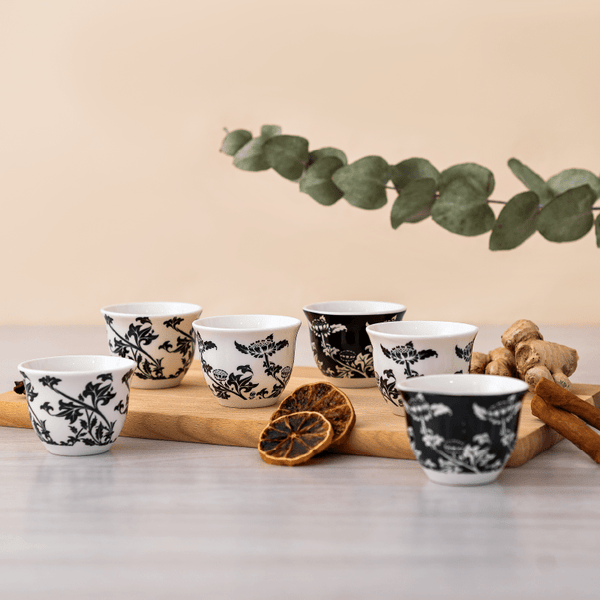 Set Copos de Porcelana Flowery - Tea Shop - Tea Shop Brasil