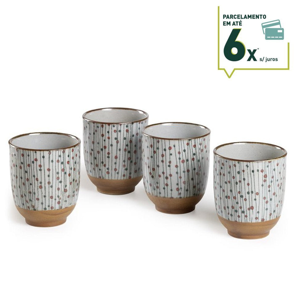 Set Copos de Porcelana Japonesa Yunomi - Tea Shop - Tea Shop Brasil