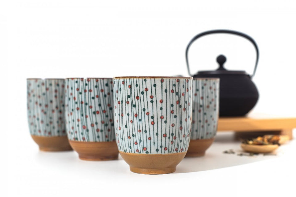 Set Copos de Porcelana Japonesa Yunomi - Tea Shop - Tea Shop Brasil