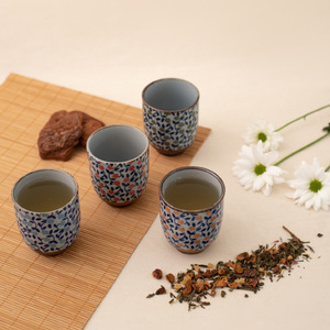 Set Copos de Porcelana Japonesa Kazumi - Tea Shop