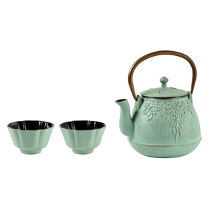 Set Iron Teapot Green - Tea Shop Brasil