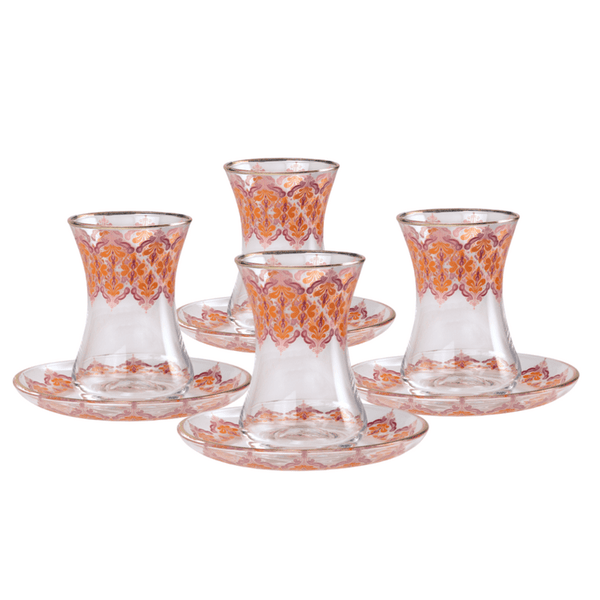Set Turkish Glasses Paisley - Tea Shop Brasil