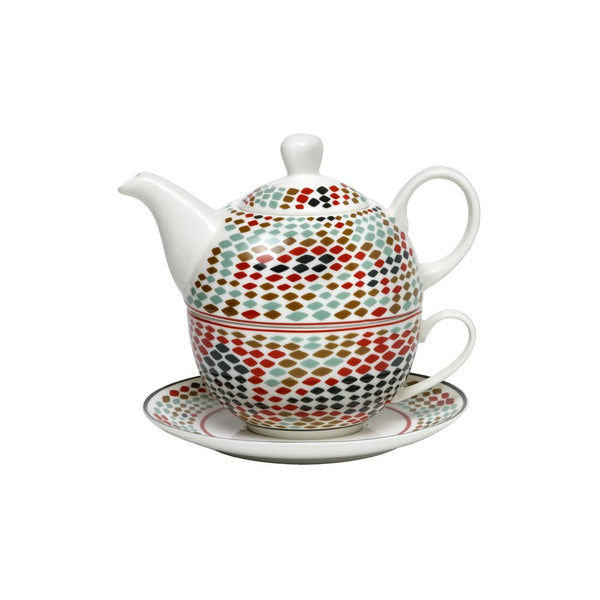 Jogo individual de Porcelana Tea For One Geometric - Tea Shop