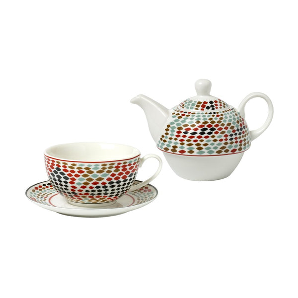 Jogo individual de Porcelana Tea For One Geometric - Tea Shop