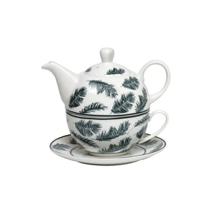 Jogo individual de Porcelana Tea For One Leaves - Tea Shop